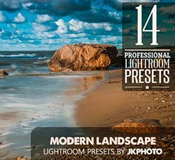 Lightroom预设－14个逼真的风景色调：14 Modern Landscape Lightroom Preset